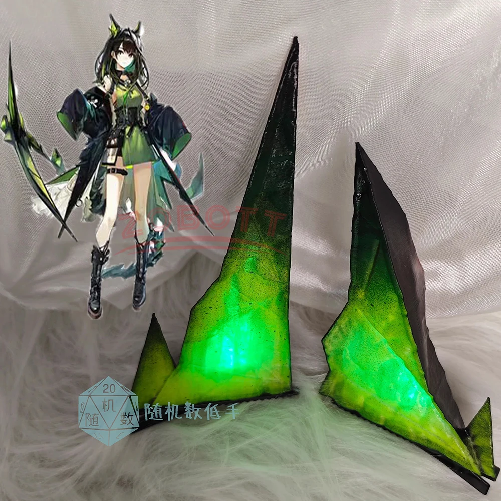 

Arknights Mon3tr светящиеся головные уборы с ушками реквизит для косплея Хэллоуин Рождественская вечеринка аксессуары для косплея парик обувь аксессуары