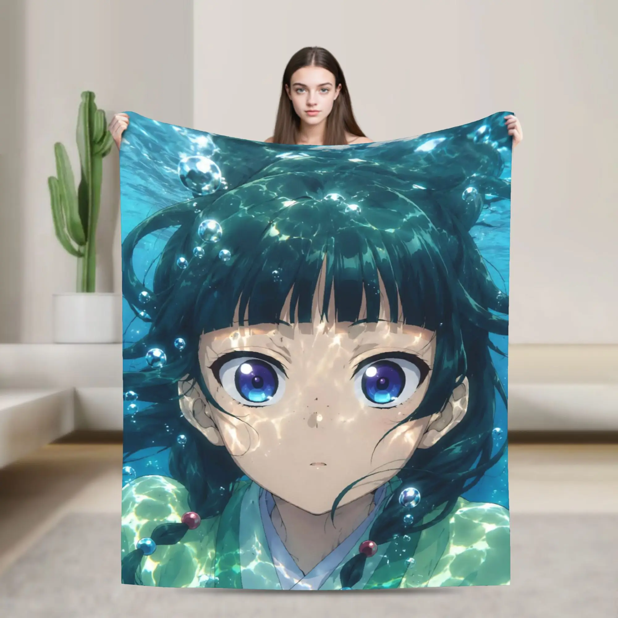 The Apothecary D-Diaries Maomao Throw Blanket for Couch Soft Fuzzy Plush Blanket 50x60 Inch Multiple Sizes Bedspreads All Season