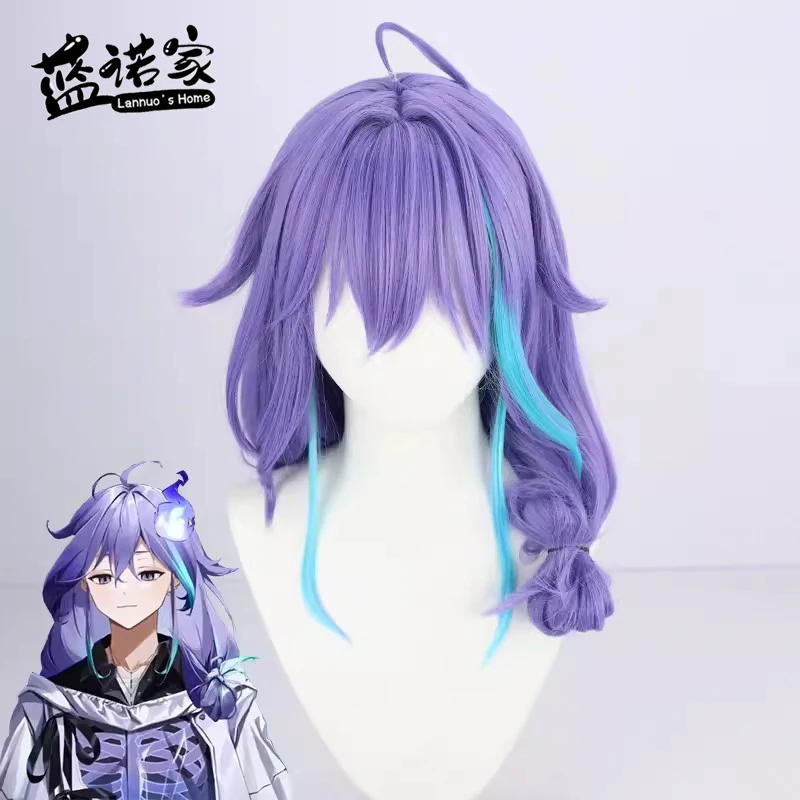 Virtual YouTube Vtuber Minase Cosplay Wig Halloween Carnival Party Props Synthetic Hair Heat Resistant Fiber + Wig Ca