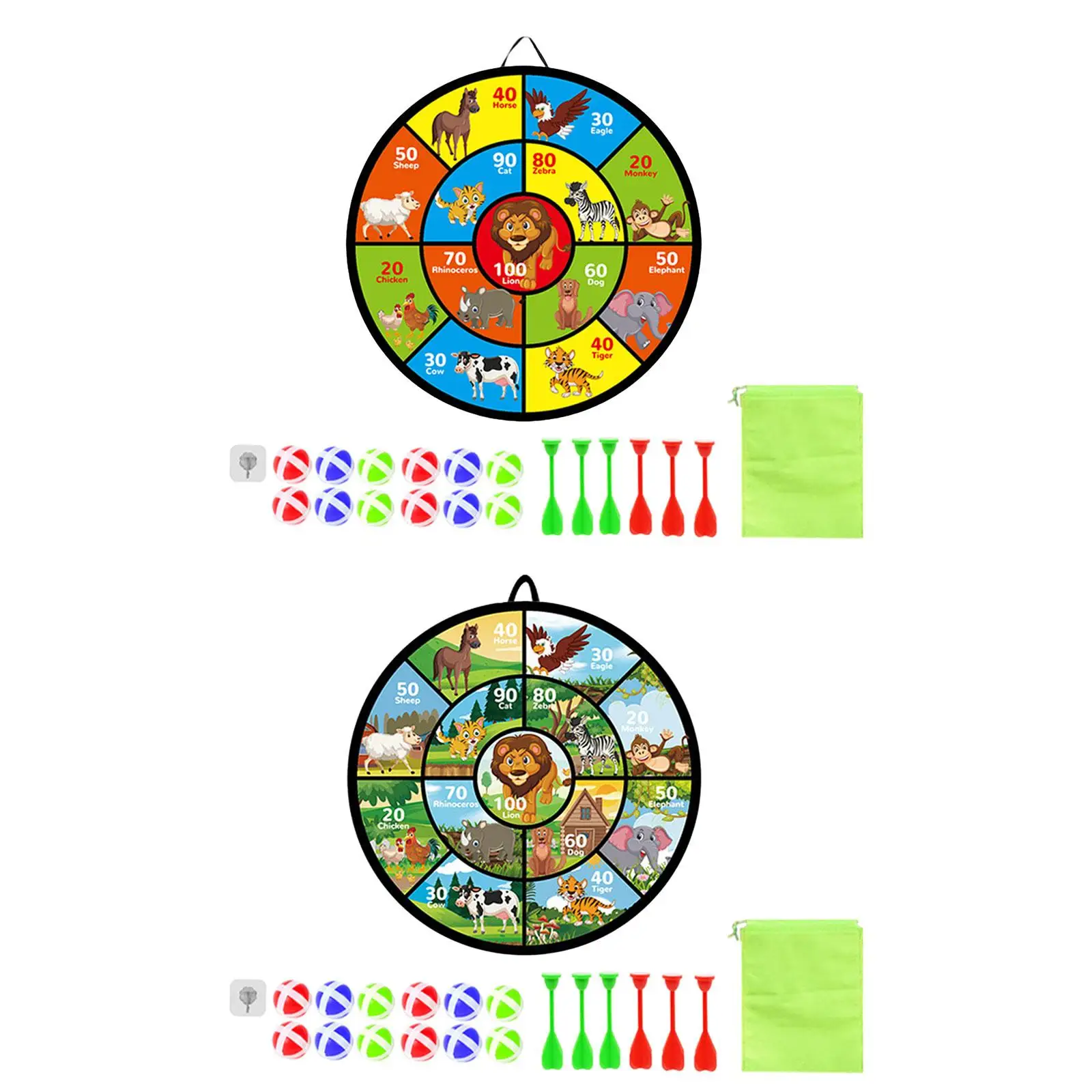 Dart Board for Kids Animal Theme Dart Games Dart Plate Set di giochi per freccette 29 \