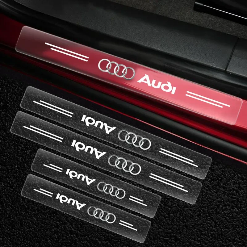 

Car Threshold Protector Transparent Decorative Badge Sticker 3D For Audi S5 S6 S7 S4 S8 TT TTS A4 B8 A3 B6 A6 C7 C6 B7 Q5 Q7 RS