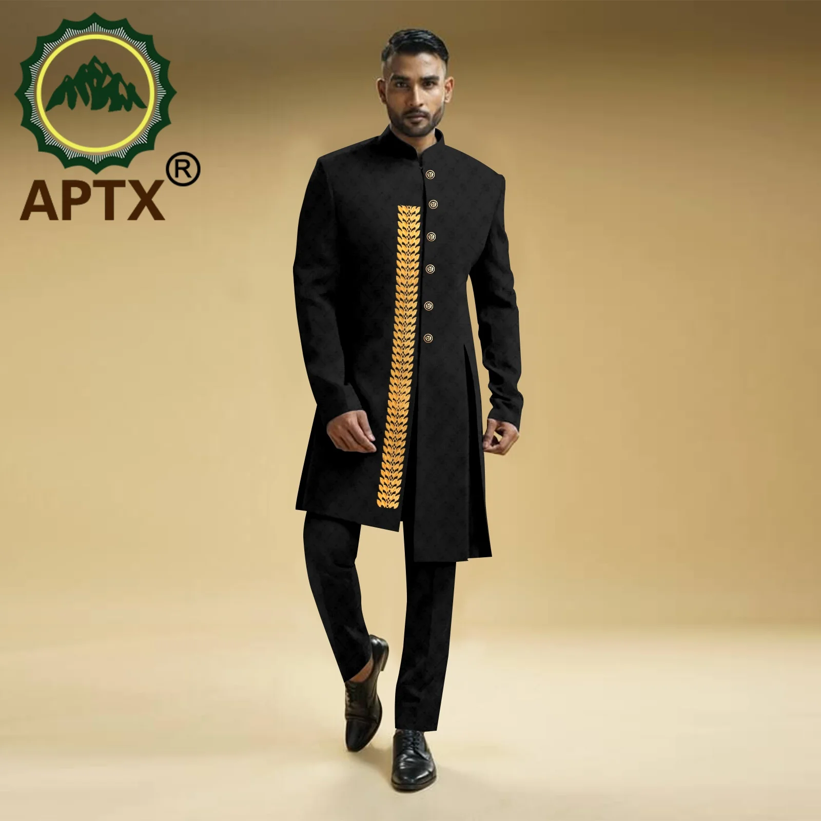 

African Suits for Men Traditional Outfit Elegant Clothes 2 Piece Wedding Groom Party Style Men's Long Suit 2416105