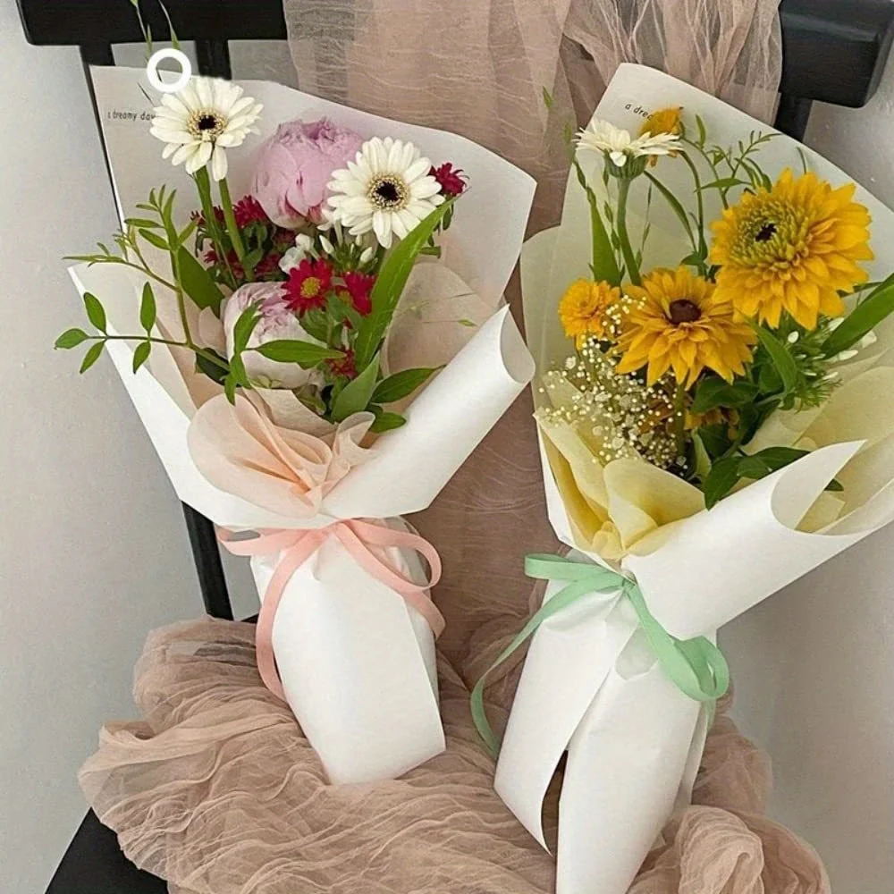 Набор хлопчатобумажной подарочной упаковки из 80 предметов с различными узорами, нетканые листы для цветочной упаковки, водонепроницаемый и выдвижной дизайн для