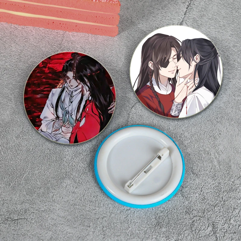 58/44/32MM Anime Heaven Official's Blessing Brooch Badge Snap-in Button Pins Brooches for Clothes Jewelry Accessories Gifts