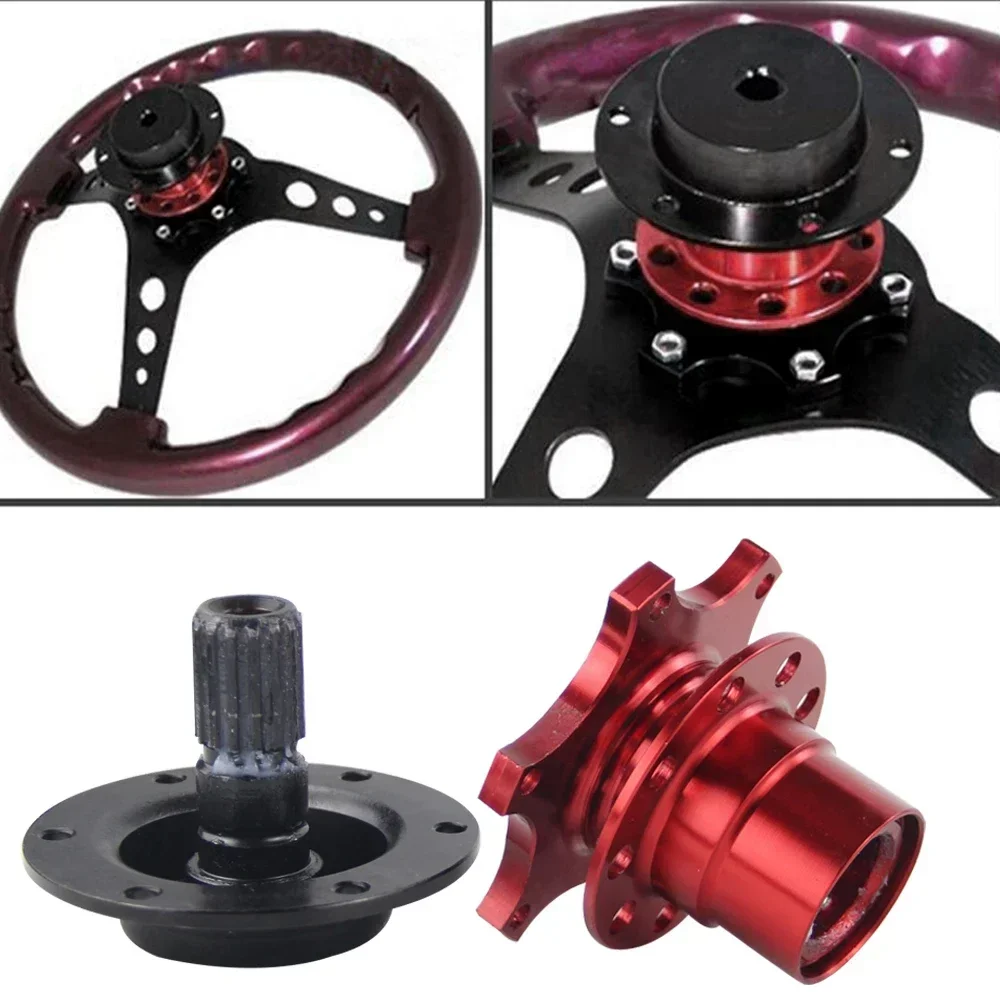 Universal Car Racing Steering Wheel Snap Off Quick Release Hub Adapter Boss kit For 6 hole Steering Wheel Hub Aluminum