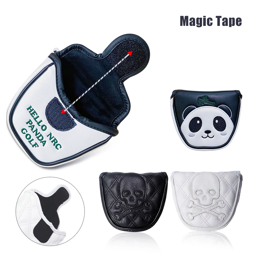 Golf Mallet Putter Cover Golf Headcover Magnetic Or Magic Tape Closure Golf Club Cover Multi Style Color Pattern Golf Supplies