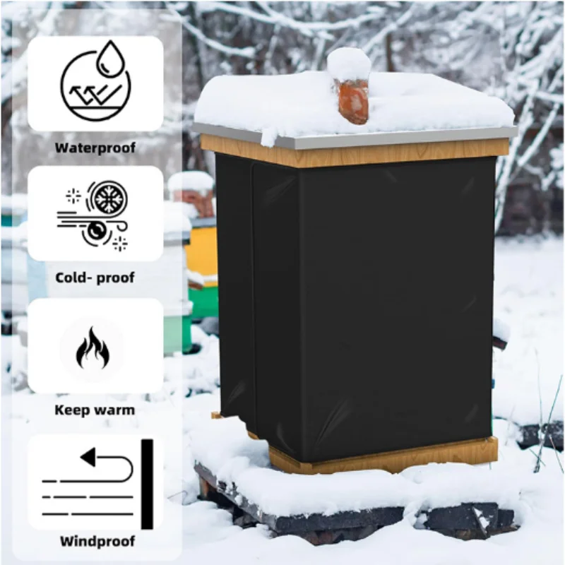 ABKS-For 8/10 Frame Hive Compatible Black Beehive Cover- Weatherproof And Dustproof Design