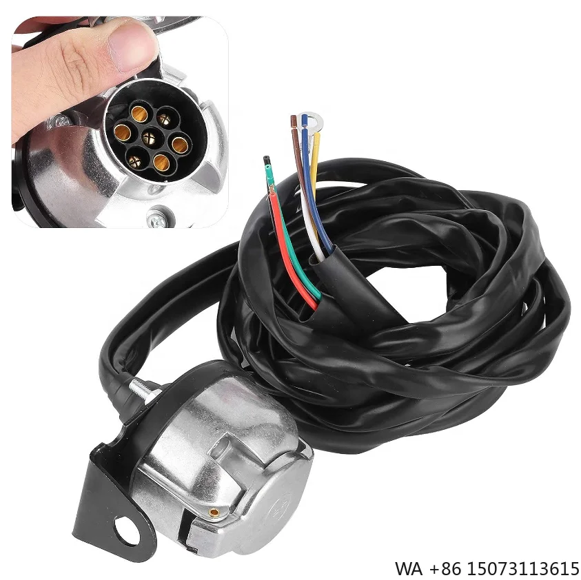 7-Pin Copper-Aluminum Trailer Connector Wiring Adapter Cable for Commercial Vehicles