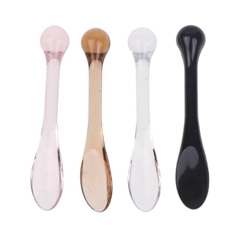 5pcs Eye Cream Applicator Spoon Roller Transparent Massage Stick Cosmetic Spatulas Wrinkle Facial Mask Skin Care Plastic Spoon