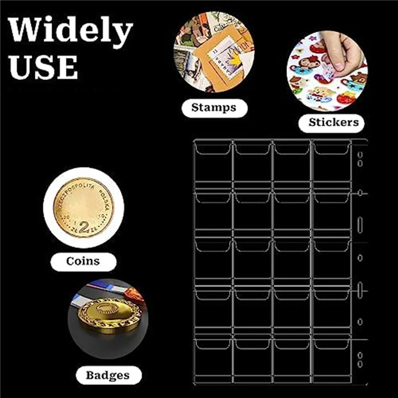 Highly Recommended-30 Pocket Coin Collecting Pages With 9 Holes For Coin Album Collecting Sleeves For Most Coin Stamp Badges Etc