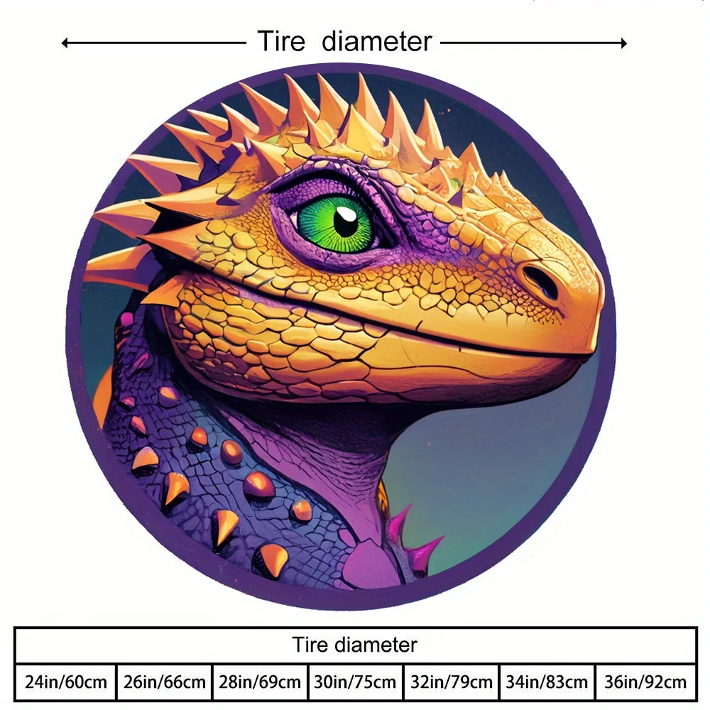 La cubierta del neumático con diseño de dragón, con estructura altamente elástica que es fácil de instalar y quitar, adecuada para Fanta