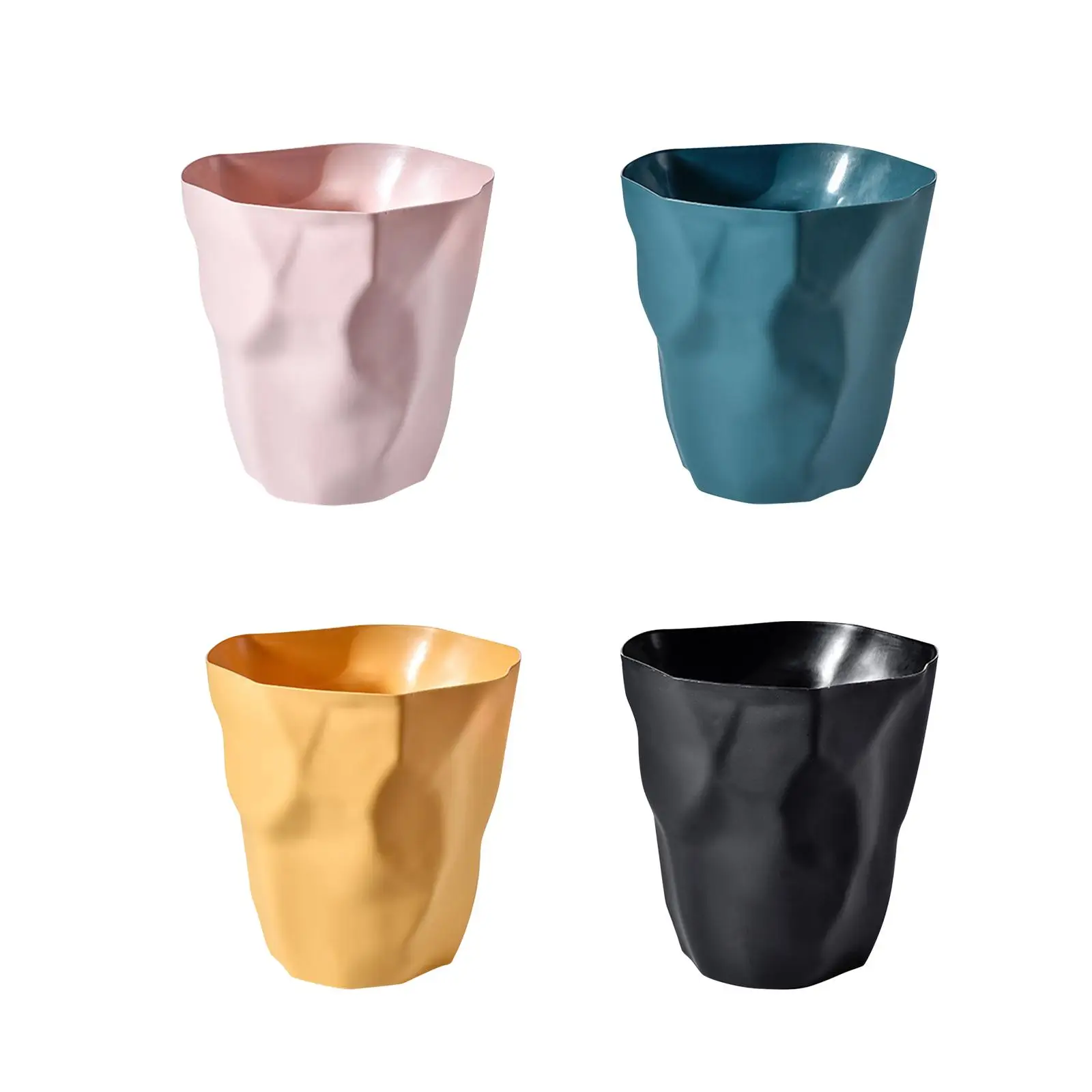 Wastebasket Dust Bin Minimalist without Lid Durable Trash Can Open Top Garbage Can for Indoor Under Desk Kitchen Laundry Bedroom