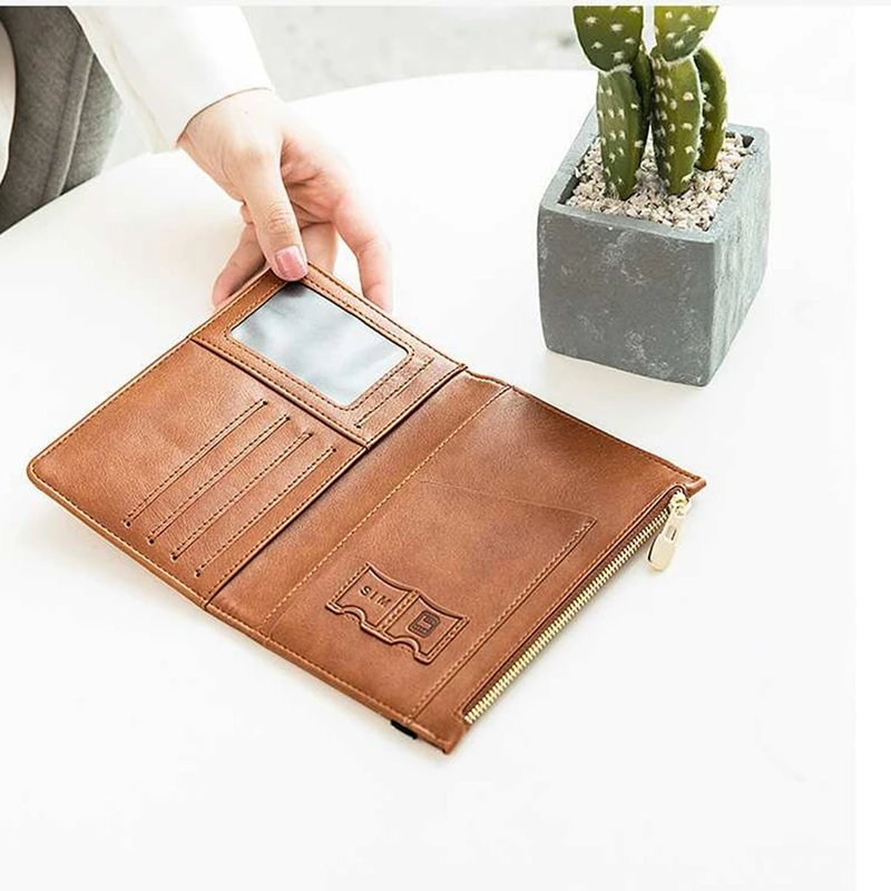 2-Piece Travel Wallet Card Bag Multi-Function Degaussing Rfid Document Holder Passport Book