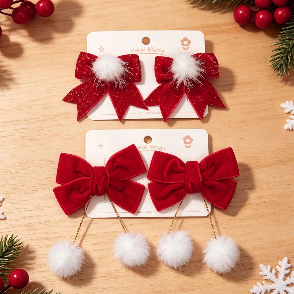 Handmade Hair Clips Festive Festive Hair Accessories Kids Hair Clips Fluffy For Stage Performances Theme Event Styling Holiday