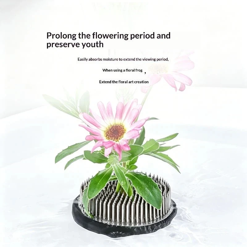 Japanese Ikebana Flower Arrangement Tool Table Artistic Flower Arrangement for Table Decoration Round Flower Arrangement Tool