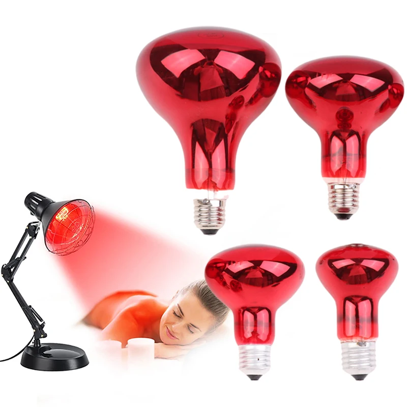 

60 Вт/100 Вт/150 Вт Многофункциональная красная тепловая лампа ближнего инфракрасного диапазона, подходит для стандартной розетки E27, снимает боль, оптимальная терапия для тела
