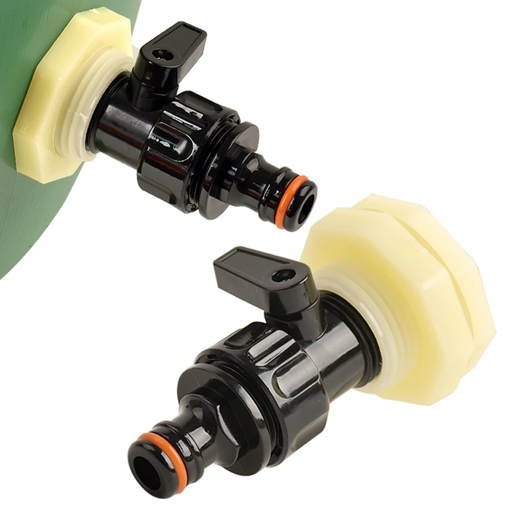 Kit de desbordamiento de barril de lluvia con junta rápida de 16mm, accesorio de tubería a granel, para barriles de lluvia, tanques de agua, piscinas, accesorio para manguera de jardín