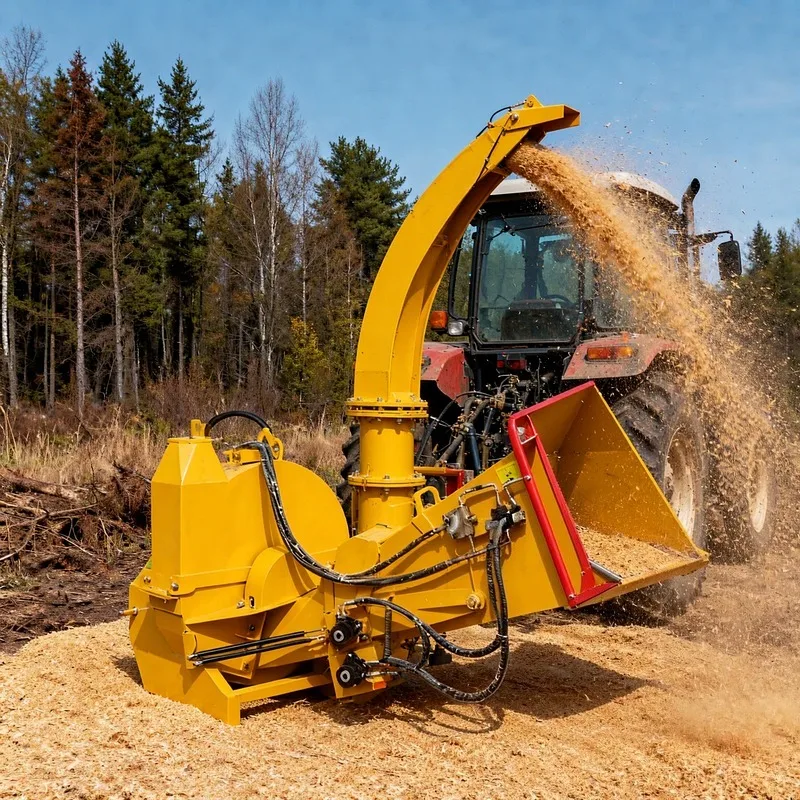Chipper Shredder Pto Driven Tractor Mounted Wood Processing Machine for Farm Orchard Forestry Yard Cleaning Homestead