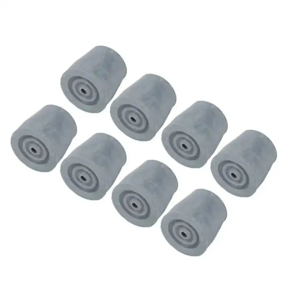 

10pc Rubber Crutch Tip Set Professional Gray AntiSlip Cane Walker Tip Replacement Accessory 28mm/19mm Crutch Accessory Care Tool