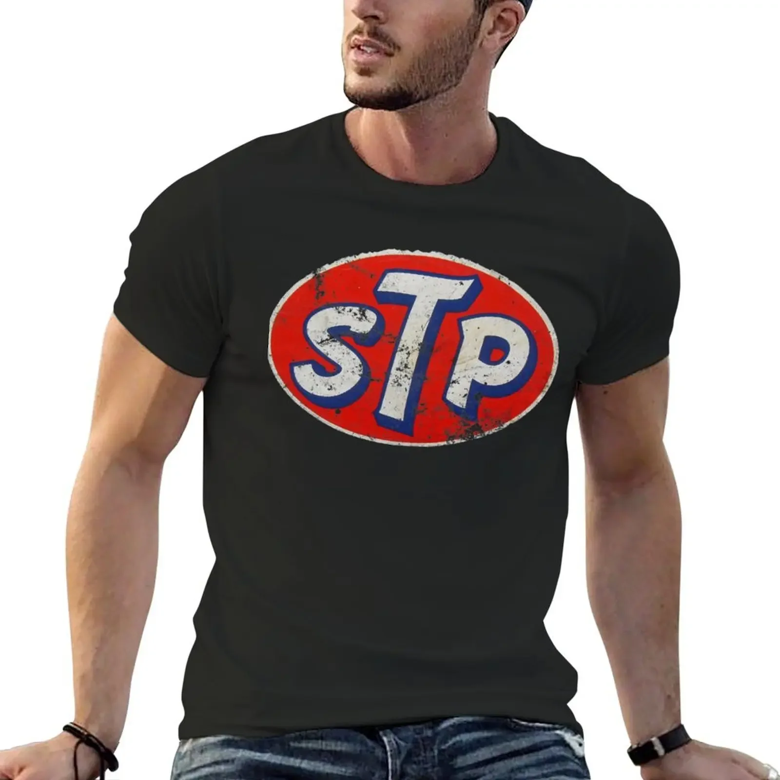 STP-T-Shirt Classique Surdimensionné pour Homme, Vêtement avec Impression Animale et Médicaments Personnalisés, Grande Taille