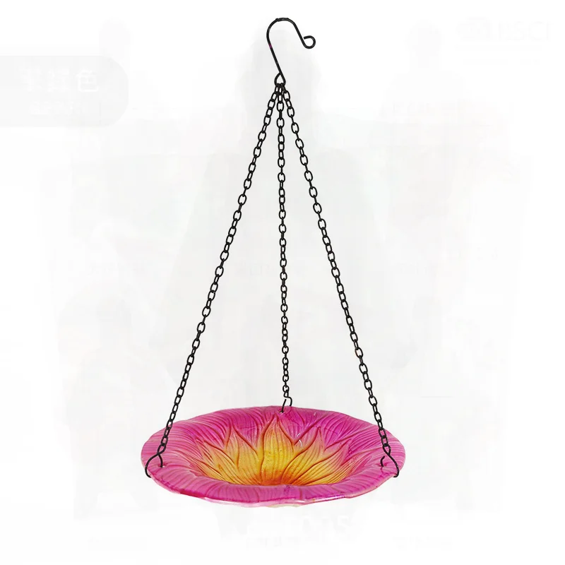 

Creative Glass Bird Bath Flower Feeder Outdoor Garden Hanging Design Small Size Bird Water Basin Wholesale