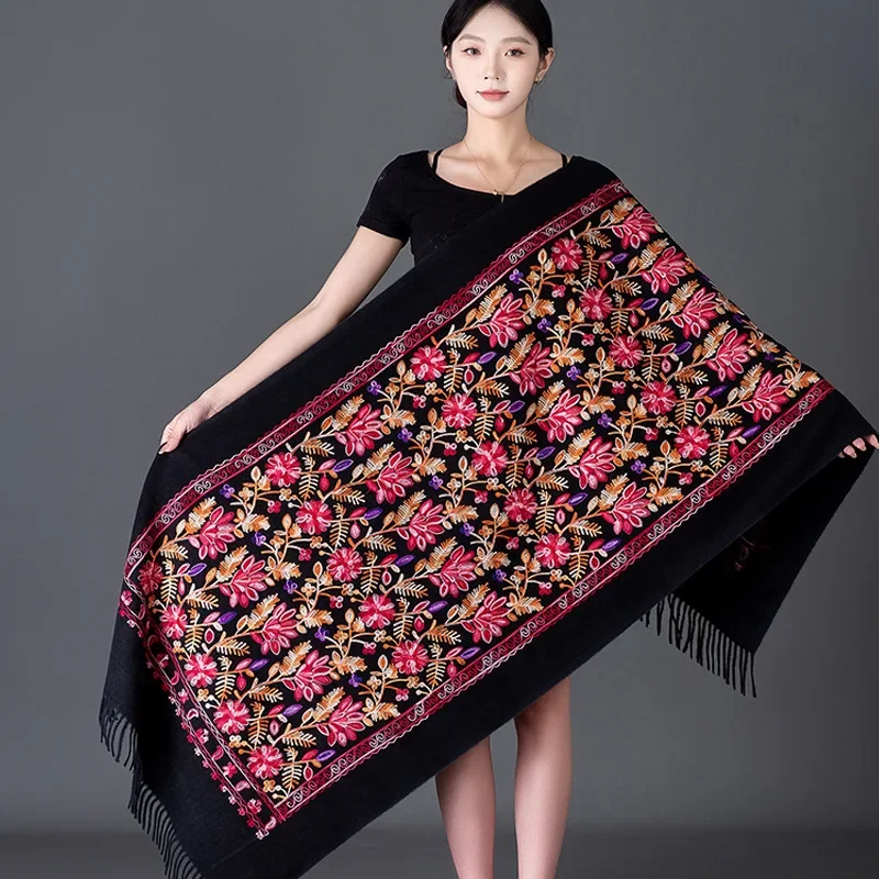 

PLUS SIZE шаль из пашмины для женщин, кашемировая смесь Bufanda, одеяло в этническом стиле, шарф, шаль, женские осенне-зимние шарфы Echarpes