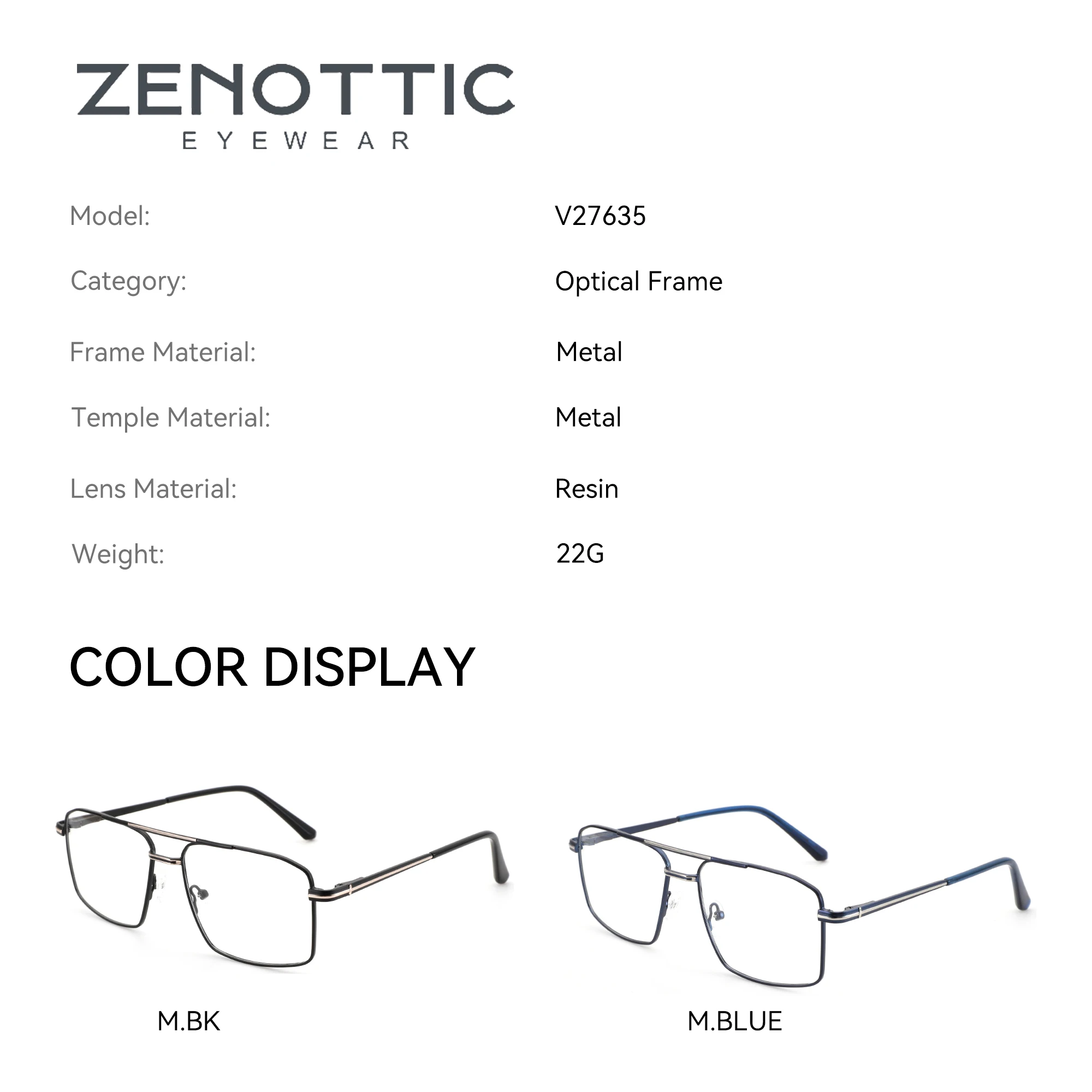 ZENOTTIC(M Size)High-quality Metal Prescription Glasses Man Aviator Photochromic Optical Eyewear Pilot Progressive Eyeglasses - Image 4