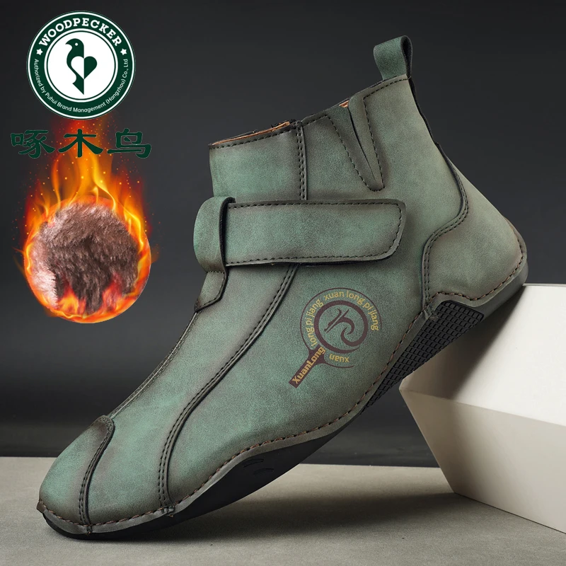 bottes-montantes-chaudes-doublees-polaire-pour-hommes-en-cuir-decontracte-respirantes-avec-doublure-interieure-pour-l'hiver-et-le-travail-grandes-tailles