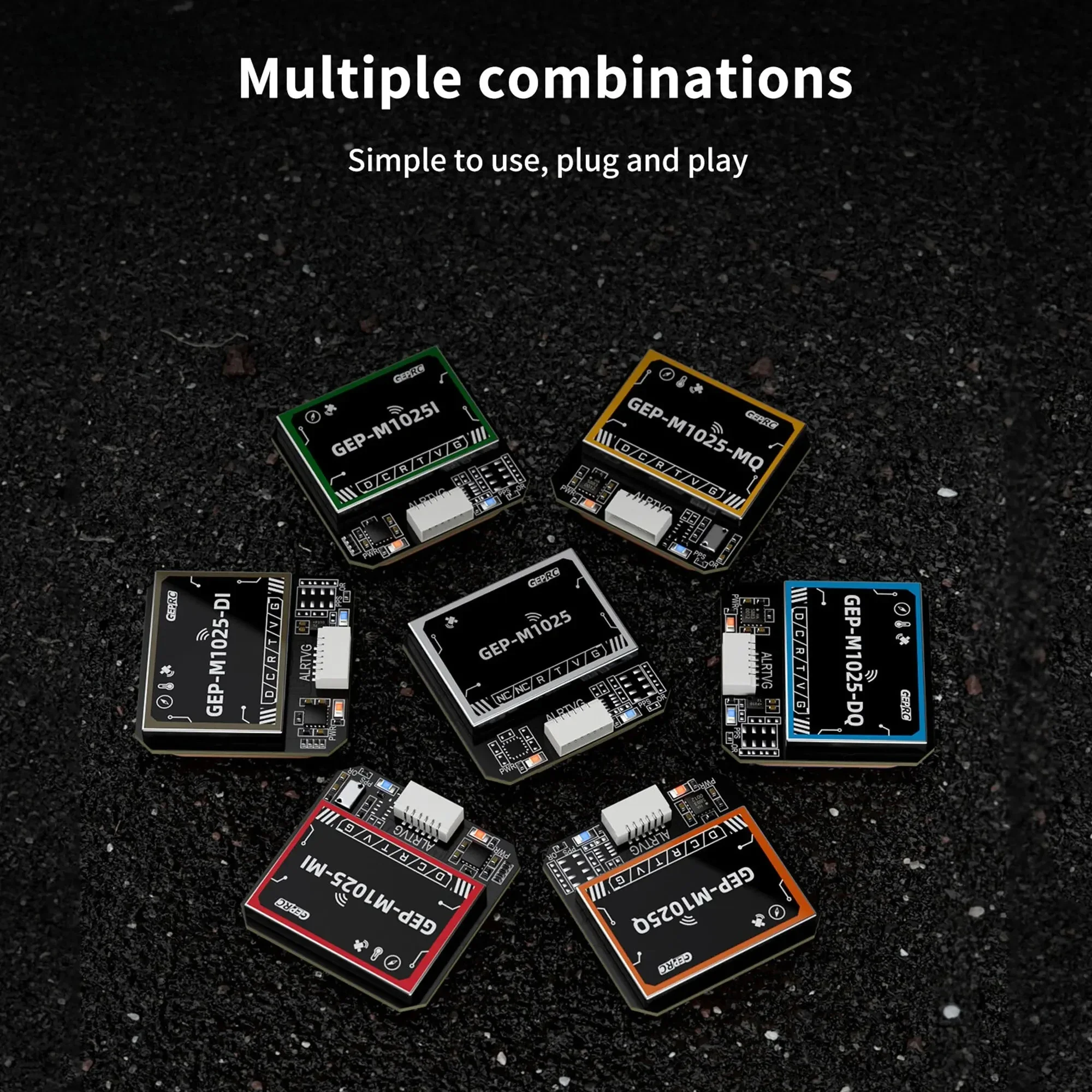 GEPRC GEP M1025 Series GPS Module (M10 Chip, Multi Satellite Positioning Integrated Magnetometer/Barometer Ideal for FPV Drones)