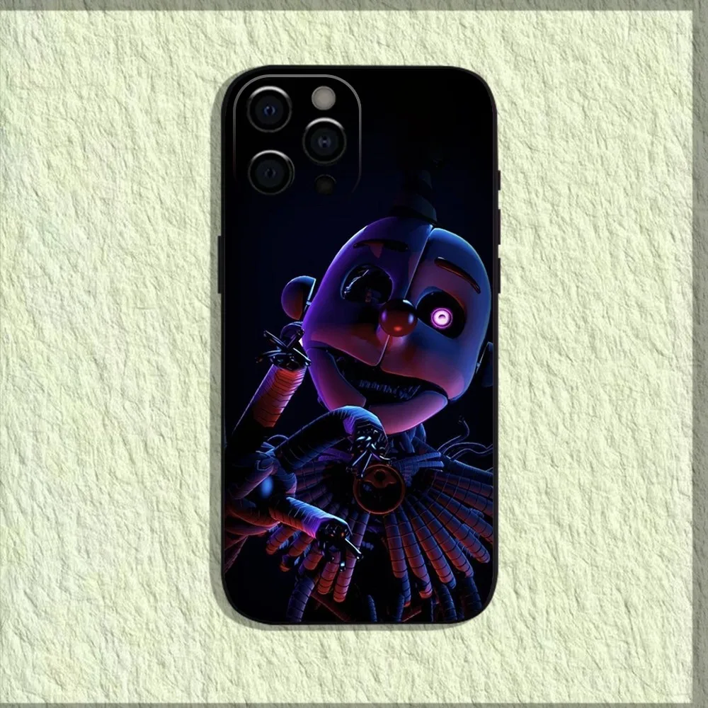 Five-Nights-At-Freddys F-Fnaf Phone Case For iPhone 16,15,14,13,12,11,Pro,X,XS,Max,XR,Plus,Mini Soft Black Cover