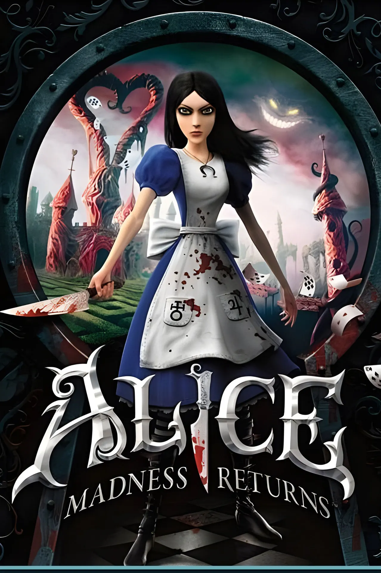 Alice folie dos Costumes personnage Alice Alice femme de chambre cour Costume Cosplay Halloween Costumes horreur spectacle Costume femme adulte