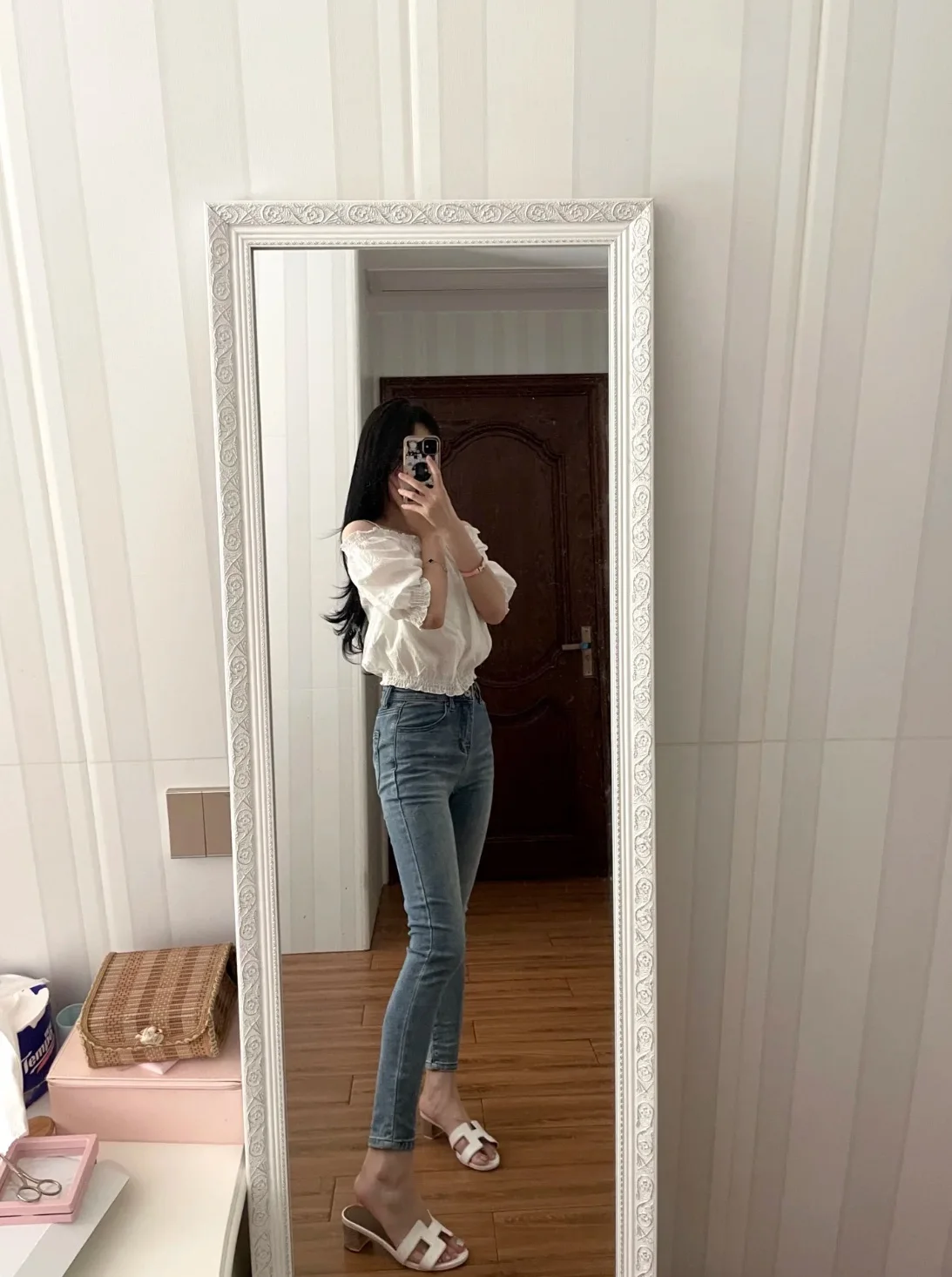 

Женские джинсы-скинни с высокой талией в стиле ретро, синие, из эластичного хлопкового денима, с эффектом удлинения ног и подтяжки ягодиц, длина 7/8