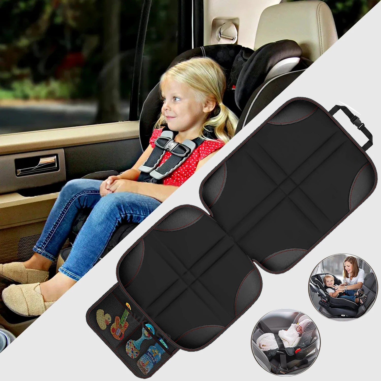 Car Seat Cover Protector Universal for Kids Child Children Auto Rear Seat Cover Pad Protection Foot Car Cushion Accessories 2023