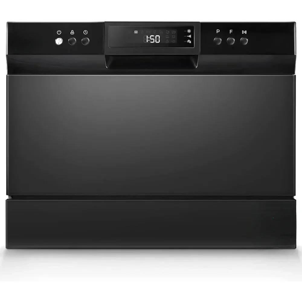 Countertop Dishwasher, Energy Star Portable Dishwasher, 6 Place Settings & 8 Washing Programs, Speed