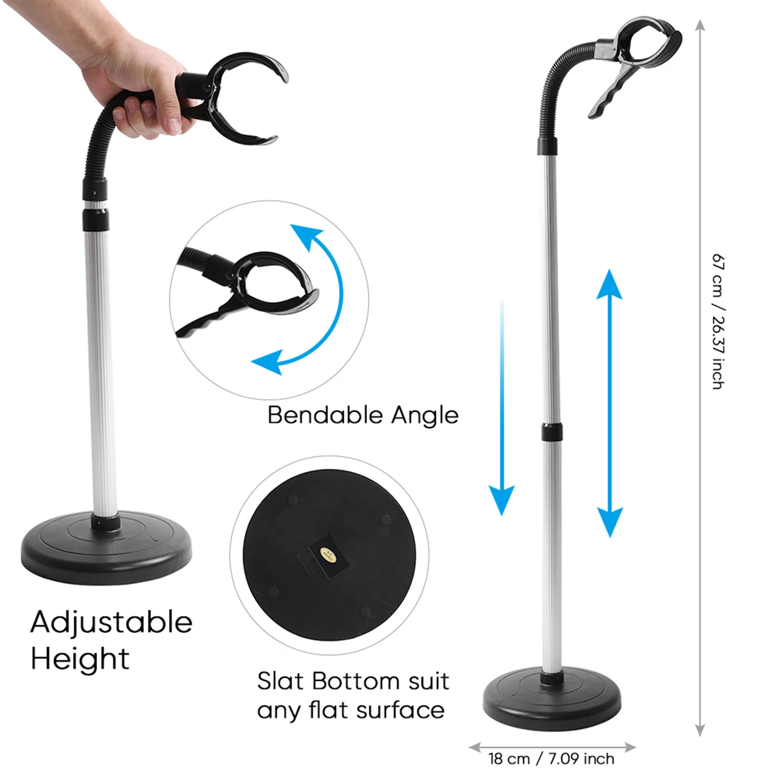 Adjustable Hair Dryer Holder Wall Mount Blow Dryer Bracket Removable Sucking Cup Stand Blow Dryer Holder