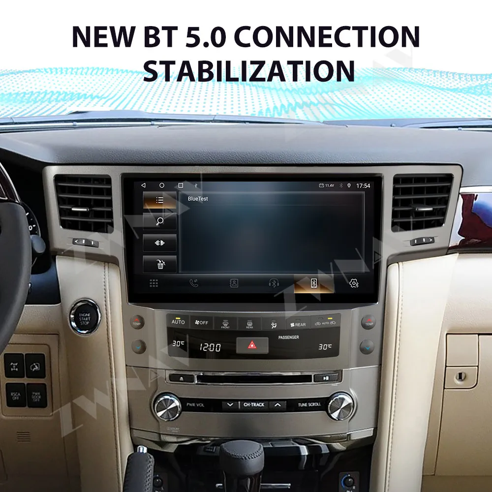 Android 14 GPS Navigation Wireless Carplay 12.5 inch Touch Screen For Lexus LX570 2008-2015 4G WIFI Head Unit Auto Stereo Radio
