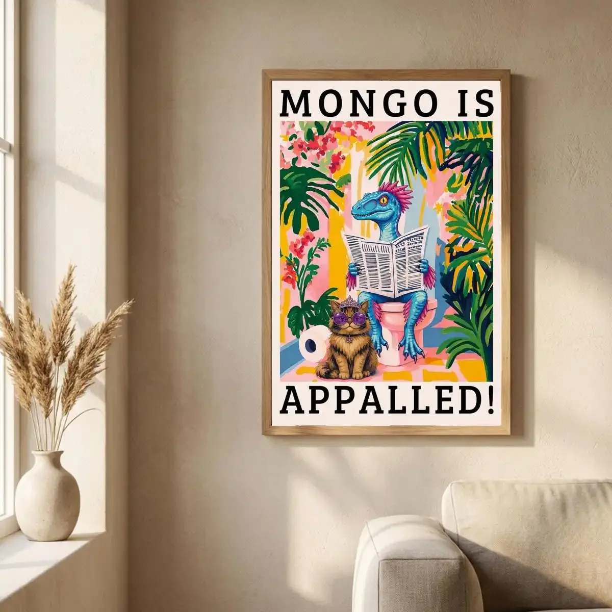 Whimsical Sci Fi Fantasy Wall Art Canvas Poster - Unframed Vertical Poster for Living Room Decor Bookish Gifts, Book Lover Gi