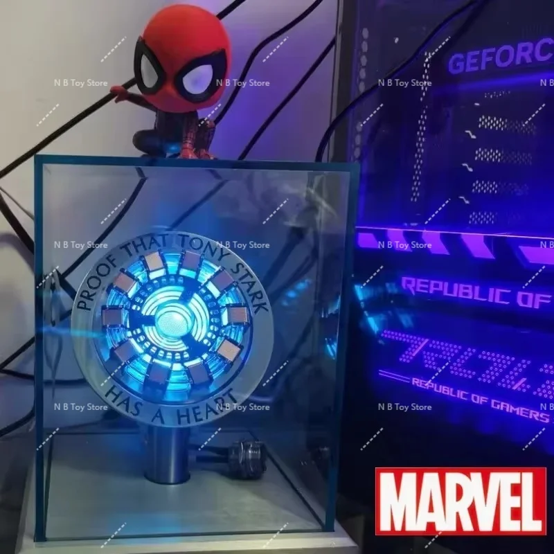 Reactor de aleación de Iron Man Mark1 auténtico, Reactor de corazón, figura de Marvel, modelo de periféricos, adornos, juguete de arca de primera generación, regalos