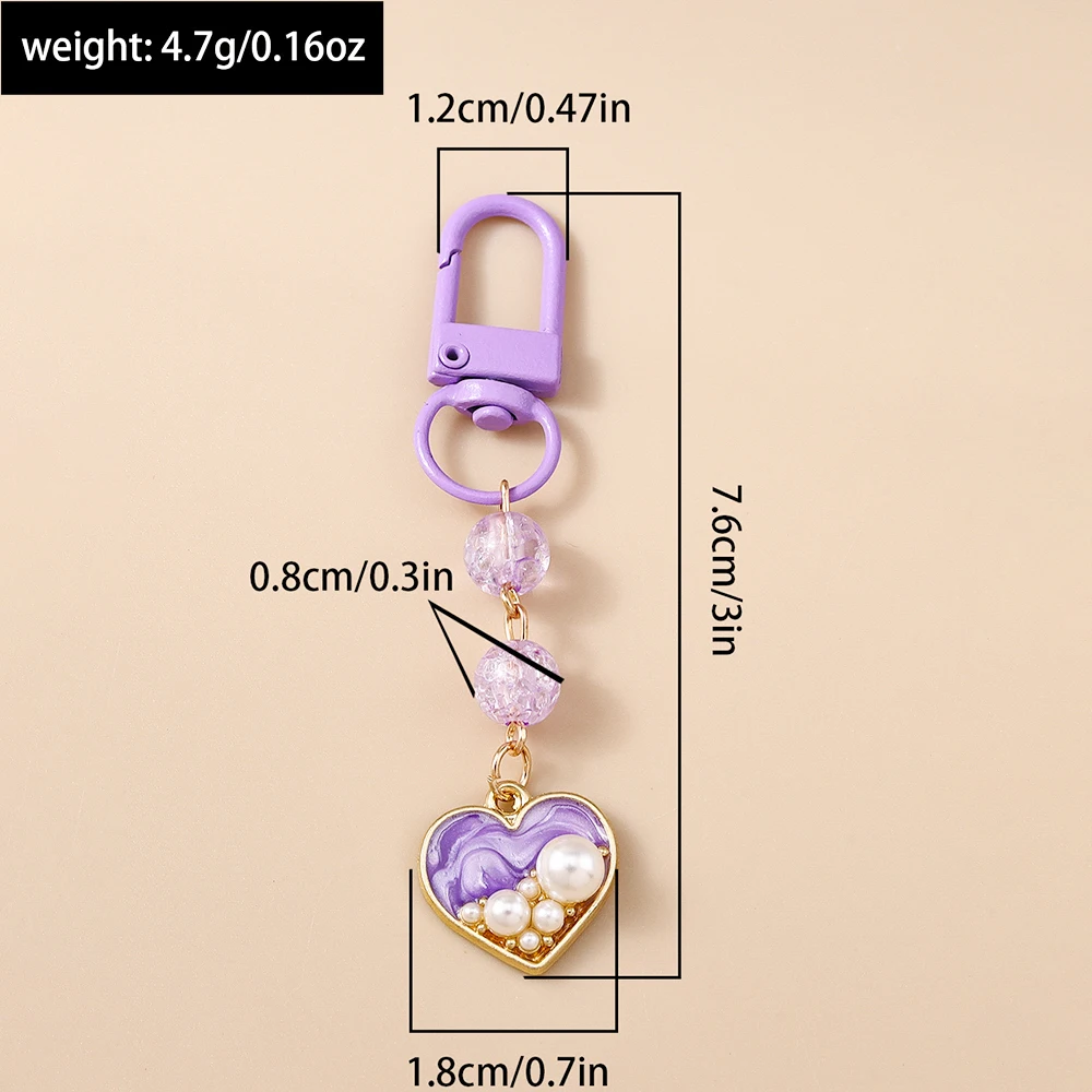 Nette Emaille Blume Schmetterling Schlüsselbund Frauen Mädchen Liebe Herz Schlüssel Ring Anhänger Handtasche Dekor DIY Handgemachten Schmuck Geschenke – Detail 13