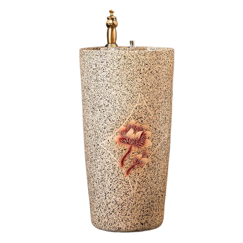 

Керамический умывальник-колонна Бытовой интегрированный бассейн Умывальник на балконе от пола до потолка