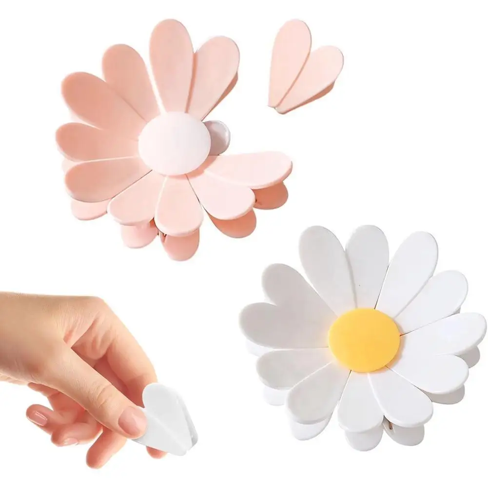 Daisy Flower Detachable Sealing Clip Magnetic Fridge Clips Kitchen Refrigerator Sticker Office File Classification Clip