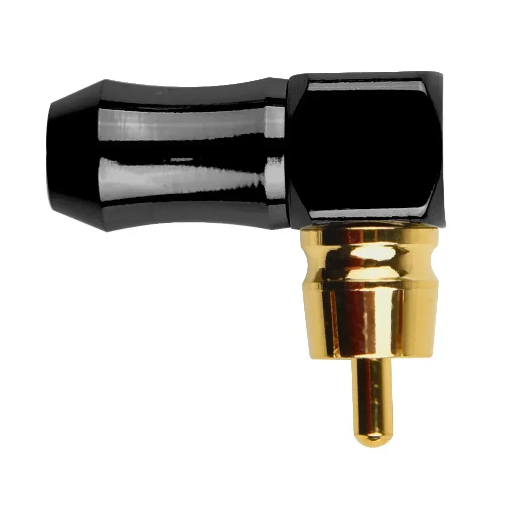 Wtyczka męska RCA kątowa Miedziane złącze audio-wideo Adapter lutowniczy typu L 90-stopniowe adaptery wtyczek do domowych głośników audio