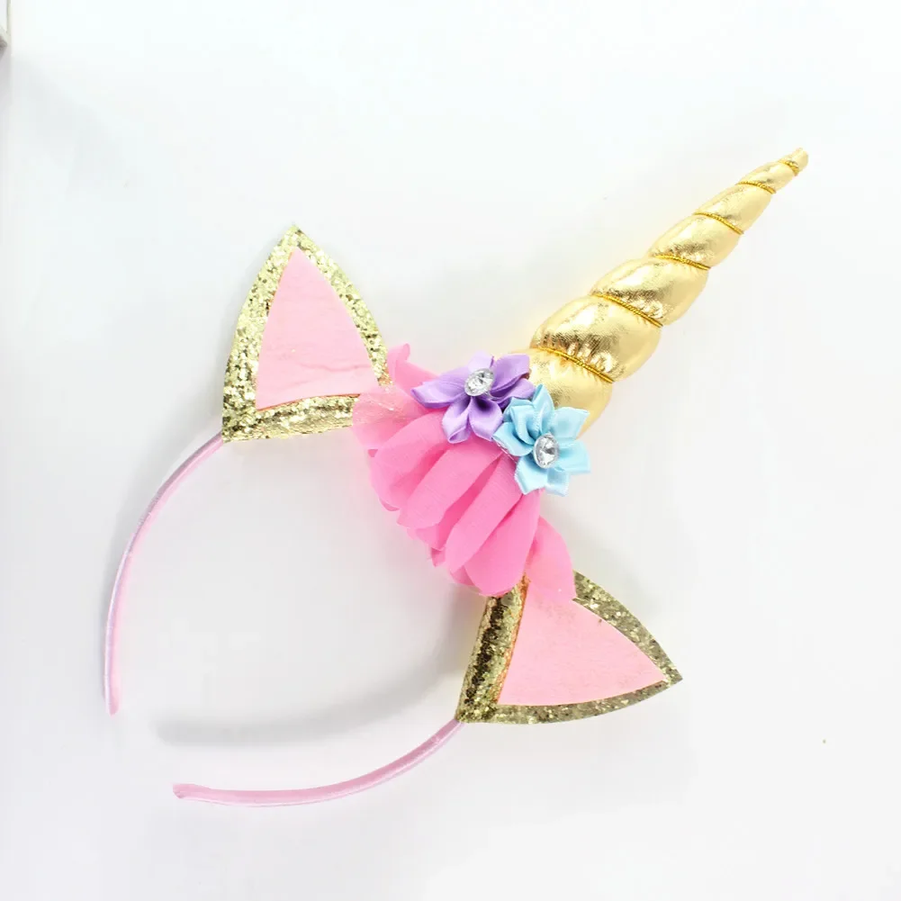 Unicorn Lace headband girls handmade headband Pony headband birthday party decoration wholesale