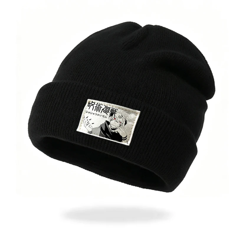 Jujutsu Kaisen Anime Beanie Fashion Casuals Hat Autumn Winter Lady Boy Girl Knitted Cap Hat for Women Men Outdoor Warm Wool Hat