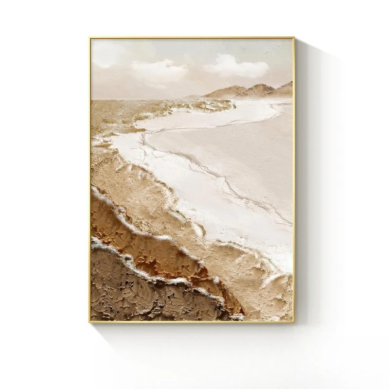 

Nordic, fresh, living room, decorative painting, cream wind, texture, large, floor, oil painting