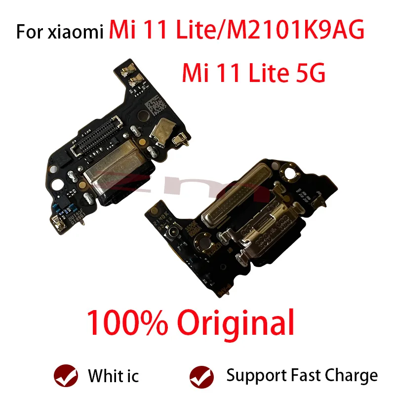 

Original USB Charging Port Connector Board For Xiao Mi 11 Lite M2101K9AG Charging Connector Repair Parts xioami 11 lite 5G