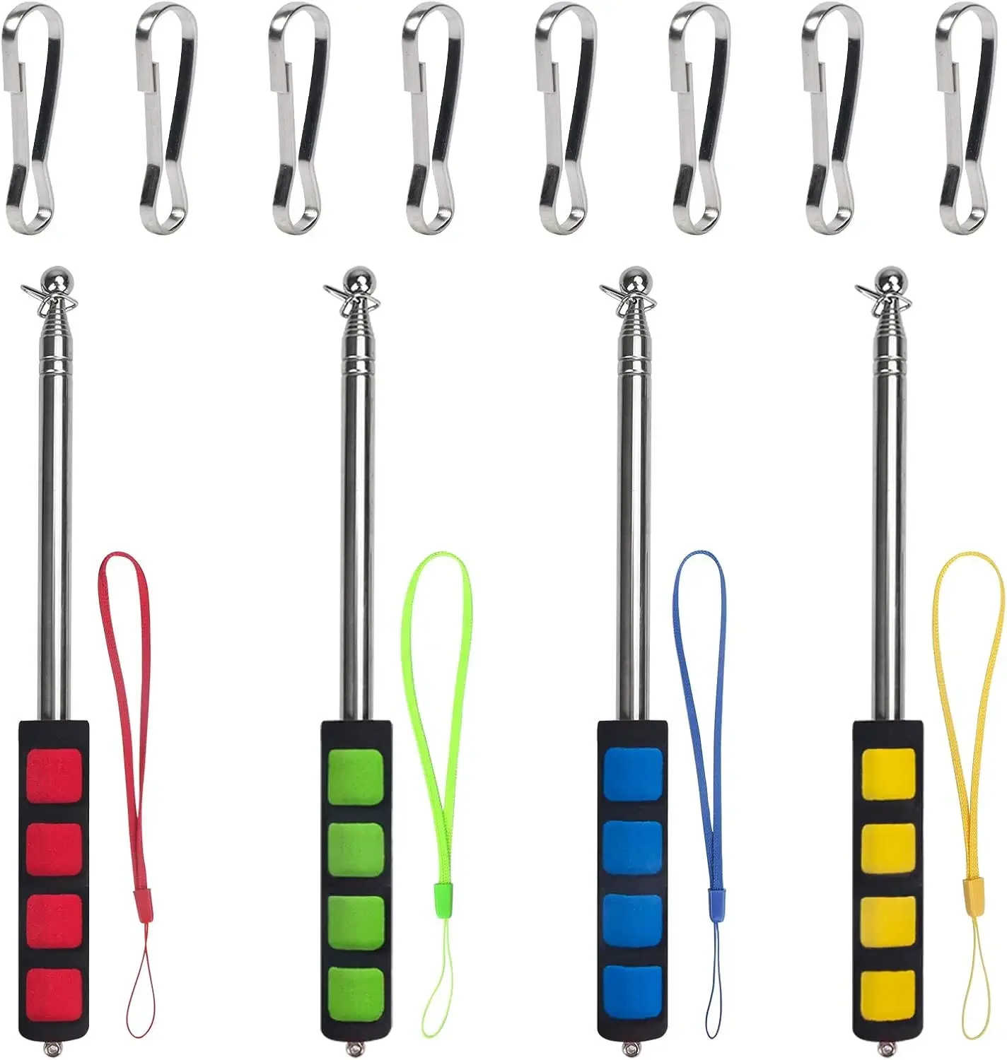 

【Hot】2025 Hot Sale Telescopic Deluxe Hand Flagpole Stainless Steel Retractable Tour Guide Flag Pole Teachers Pointer Stick Exten