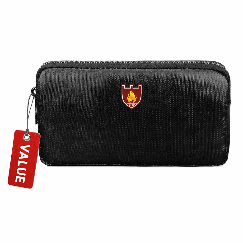 Fireproof Document Bag Waterproof Battery Safe Bag for Lipo Battery Passport Money Small Fire Resistant Pouch with Zipper