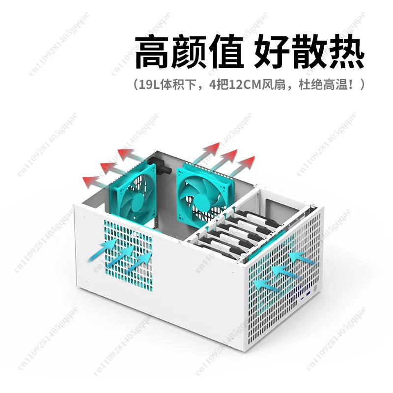 B10 10-Festplatten-NAS-Gehäuse ATX Große Leistung ATX Full High PCIe Schwarz Synology AIO Speicherdienst – Detail 3