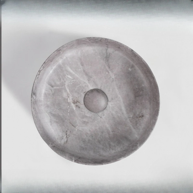 

On-stage wash basin Household single basin Grey washbasin Large size washbasin Marble pattern Color wash basin